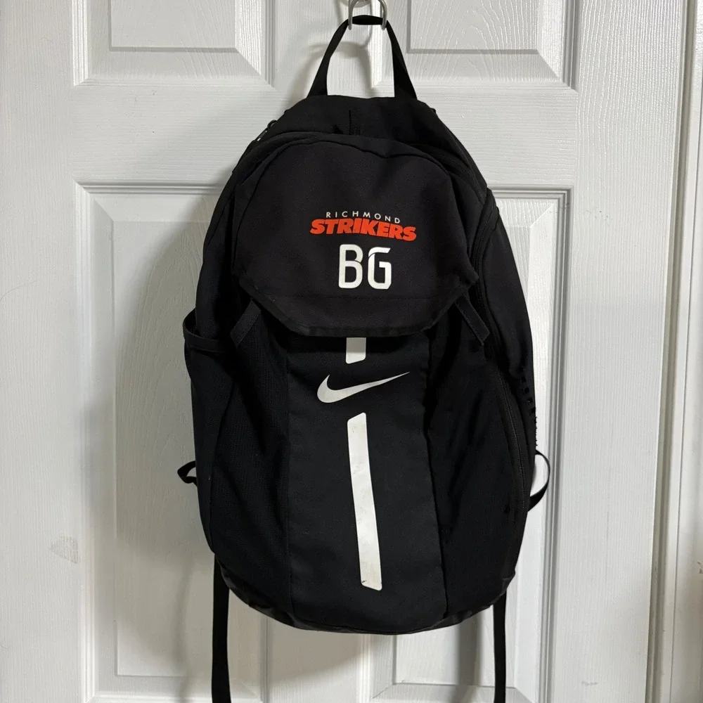 Nike Backpack Richmond Strikers Unisex Black Team Gear BG Logo